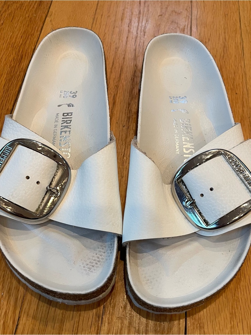 Birkenstock Madrid Big Buckle Sandals White Size 39 (8.5) - Picture 3 of 8